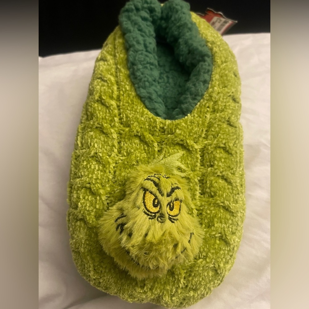 Green Grinch Slipper Socks